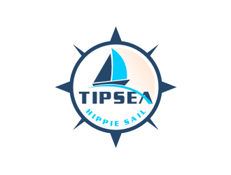 Tipsea Hippie Sail logo design by Artomoro
