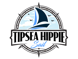Tipsea Hippie Sail logo design by ElonStark