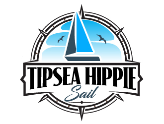 Tipsea Hippie Sail logo design by ElonStark