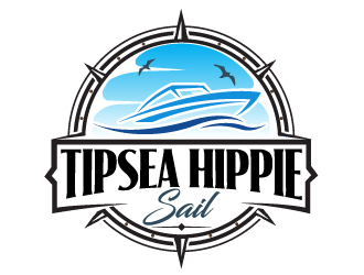 Tipsea Hippie Sail logo design by ElonStark