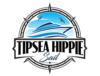 Tipsea Hippie Sail logo design by ElonStark
