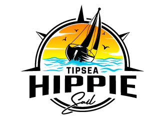 Tipsea Hippie Sail logo design by MonkDesign
