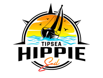 Tipsea Hippie Sail logo design by MonkDesign
