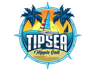 Tipsea Hippie Sail logo design by DreamLogoDesign
