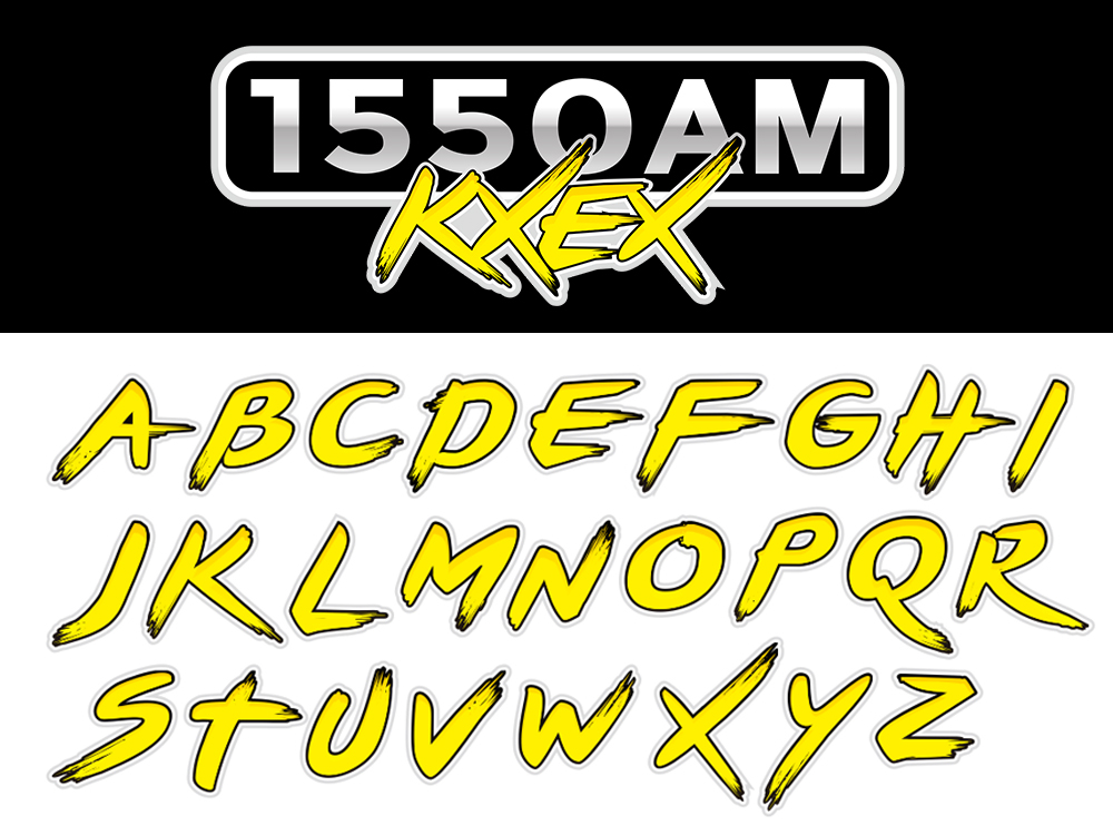 TalkRadio 1550 KXEX logo design by Realistis
