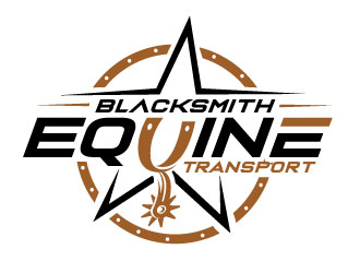 Blacksmith Equine Transport logo design by REDCROW