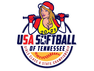 USA Softball of Tennessee logo design by Conception
