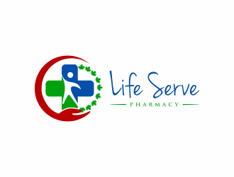 Life Serve Pharmacy logo design by ozenkgraphic