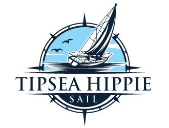 Tipsea Hippie Sail logo design by ElonStark