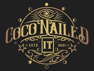 Coco Nailed It logo design by DreamLogoDesign