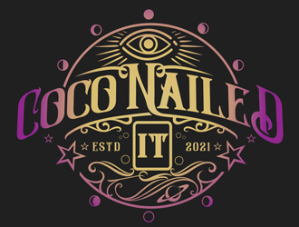 Coco Nailed It logo design by DreamLogoDesign