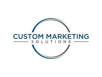 Custom Marketing Solutions logo design by salis17