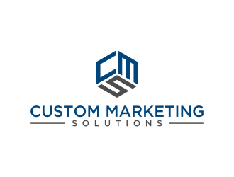 Custom Marketing Solutions logo design by salis17