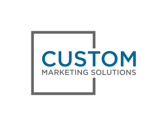 Custom Marketing Solutions logo design by Humhum