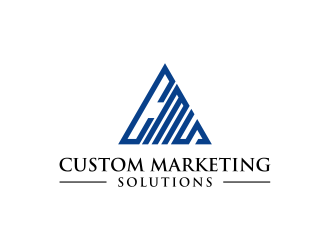Custom Marketing Solutions logo design by haidar
