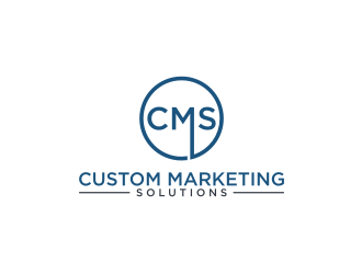 Custom Marketing Solutions logo design by blessings