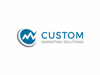 Custom Marketing Solutions logo design by langitBiru