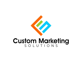 Custom Marketing Solutions logo design by lj.creative
