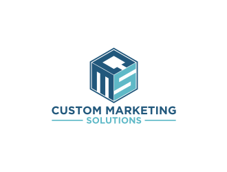 Custom Marketing Solutions logo design by sodimejo