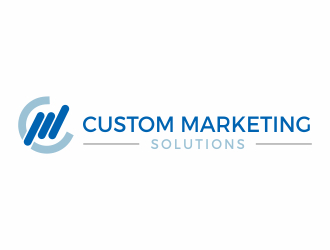 Custom Marketing Solutions logo design by langitBiru