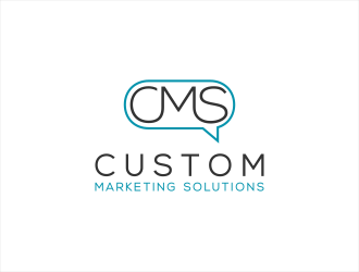 Custom Marketing Solutions logo design by Shabbir