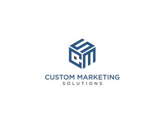 Custom Marketing Solutions logo design by RemBLONG