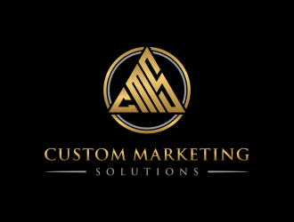Custom Marketing Solutions logo design by ozenkgraphic