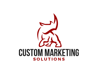 Custom Marketing Solutions logo design by SmartTaste