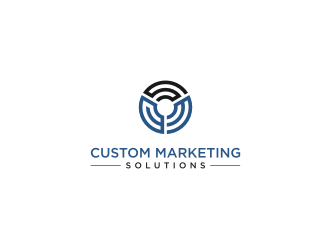 Custom Marketing Solutions logo design by RemBLONG