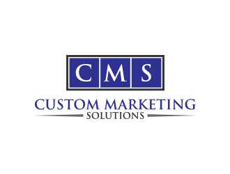 Custom Marketing Solutions logo design by Inlogoz