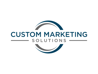 Custom Marketing Solutions logo design by p0peye
