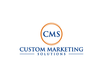 Custom Marketing Solutions logo design by wongndeso
