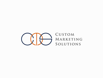 Custom Marketing Solutions logo design by DuckOn