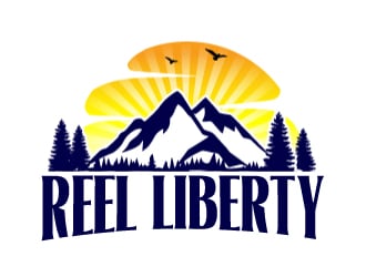 Reel Liberty  logo design by ElonStark