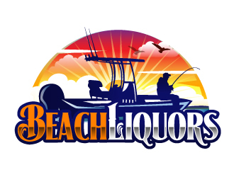 Beach Liquors logo design by ElonStark