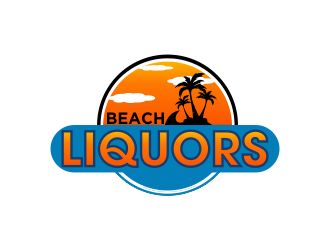 Beach Liquors logo design by MUNAROH