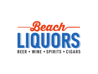 Beach Liquors logo design by maze