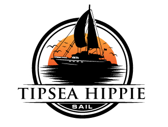 Tipsea Hippie Sail logo design by ElonStark