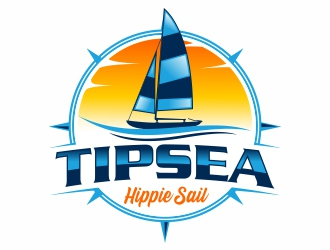 Tipsea Hippie Sail logo design by MonkDesign