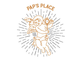 Pap’s Place  logo design by aryamaity