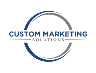 Custom Marketing Solutions logo design by Franky.
