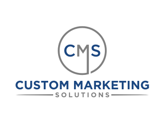 Custom Marketing Solutions logo design by Franky.