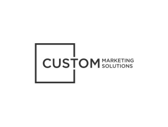 Custom Marketing Solutions logo design by bombers