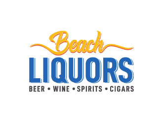 Beach Liquors logo design by maze