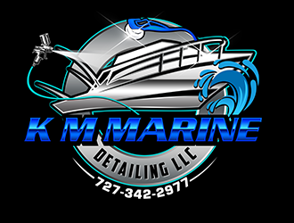 K.M. Marine Detailing LLC logo design by 3Dlogos