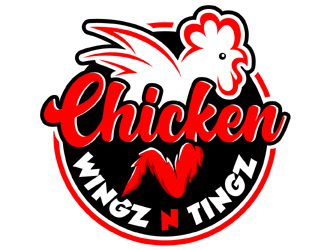Chicken N Wingz N Tingz logo design by MAXR
