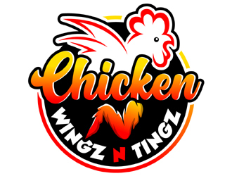 Chicken N Wingz N Tingz logo design by MAXR