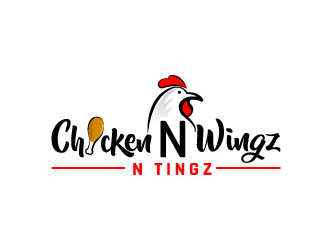 Chicken N Wingz N Tingz logo design by MonkDesign