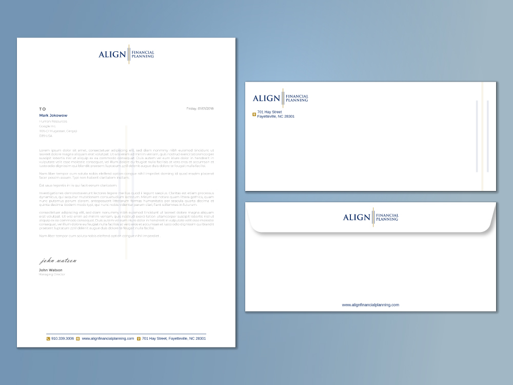 Align Financial Planning logo design by Boomstudioz