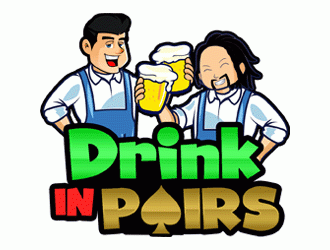 DRINK IN PAIRS logo design by Bananalicious